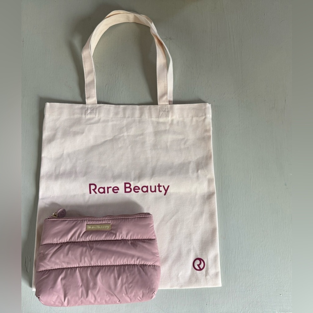 NWT Rare Beauty Tote and Puffy Makeup Bag